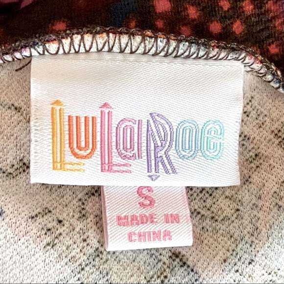 🌺 Lularoe Cassie Red & Pink Floral Stretchy Pencil Skirt Size S - Picture 5 of 7